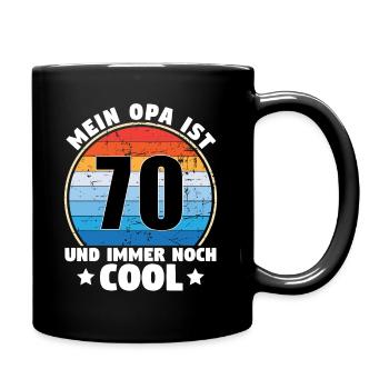 Mein Opa Ist 70 Und Immer Noch Cool 1954 - Tasse einfarbig - Schwarz - Rechts