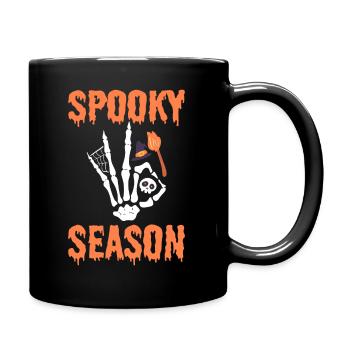 Spooky Season Halloween-Fan - Tasse einfarbig - Schwarz - Rechts