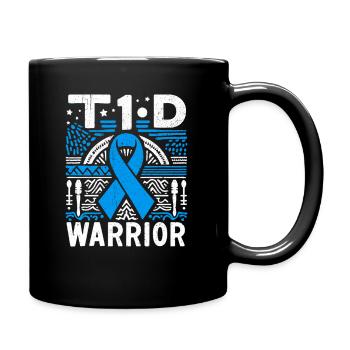Guerrier T1D - Plaisir combatif pour diabétique de type 1 - Mug uni - noir - Droite