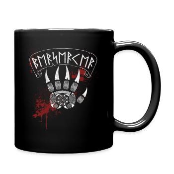 Berserker Bärenklaue und Runen - Tasse einfarbig - Schwarz - Rechts