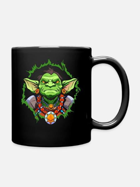 Green Leprechaun - Full Colour Mug - black