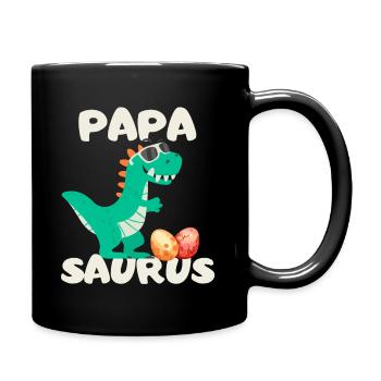 Fête des pères Papa Saurus Dinosaure Famille Drôle - Mug uni - noir - Droite