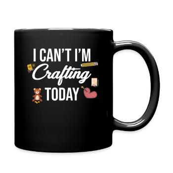 I can't, I'm making pottery today - Full Colour Mug - black - Right