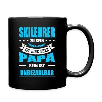 Skilehrer Sein Ist Eine Ehre Papa Sein Unbezahlbar - Tasse einfarbig - Schwarz - Rechts