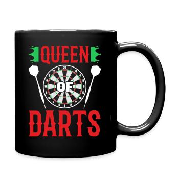 Queen Of Darts Dartspieler - Tasse einfarbig - Schwarz - Rechts