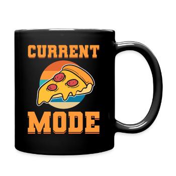 Pizzaliebhaber Pizzabäcker - Tasse einfarbig - Schwarz - Rechts