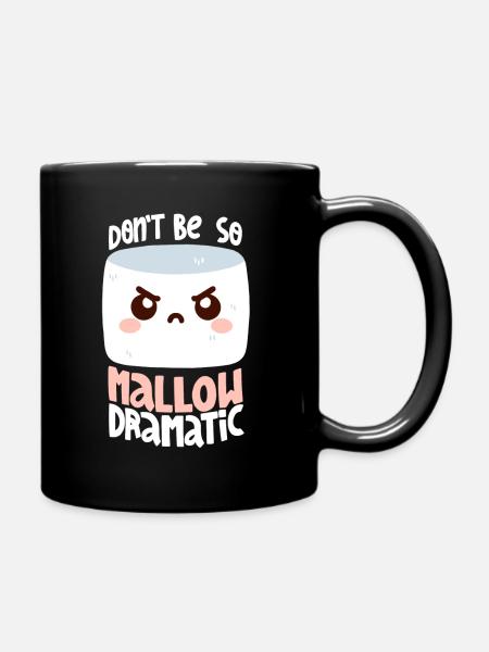 Melodramatisches Marshmallow - Tasse einfarbig - Schwarz