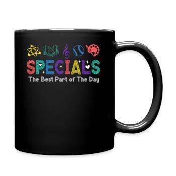 Specials Der beste Teil des Tages - Tasse einfarbig - Schwarz - Rechts
