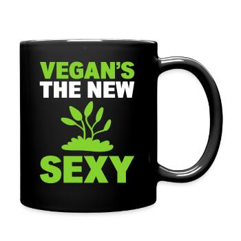 Lustige Veganer Vegan Aktivist - Tasse einfarbig - Schwarz - Rechts