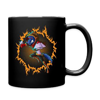 The Gambler's Wolf - Full Colour Mug - black - Right