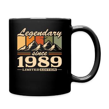 Berge Jahrgang 1989 geboren Geburtstag - Tasse einfarbig - Schwarz - Rechts