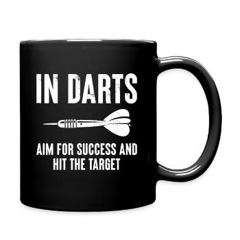 Dans les fléchettes, visez le succès et atteignez la cible - Mug uni - noir - Droite