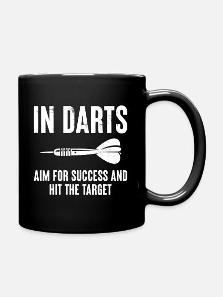 Dans les fléchettes, visez le succès et atteignez la cible - Mug uni - noir