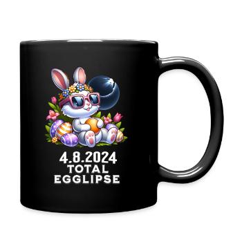 Total Egglipse Easter Solar Eclipse 2024 - Full Colour Mug - black - Right
