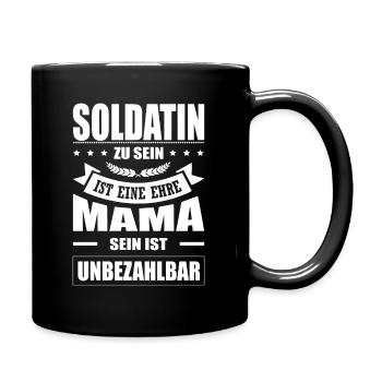 Soldatin Zu Sein Eine Ehre Mama Sein Unbezahlbar - Tasse einfarbig - Schwarz - Rechts