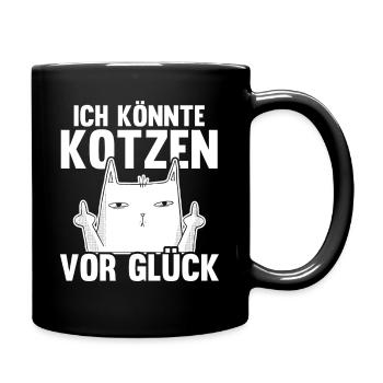 Ich Bin So Gut Drauf Ich Könnte Kotzen - Tasse einfarbig - Schwarz - Rechts