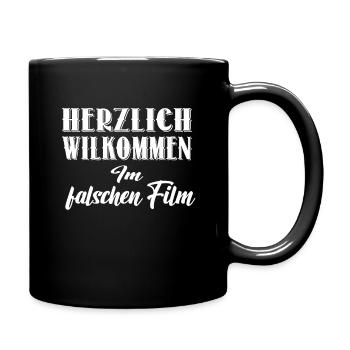 Bienvenue dans le mauvais film - Mug uni - noir - Droite