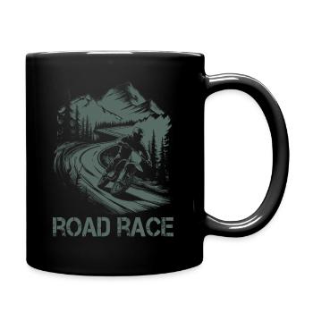 Motorrad Motocross Motorsport Road Race - Tasse einfarbig - Schwarz - Rechts