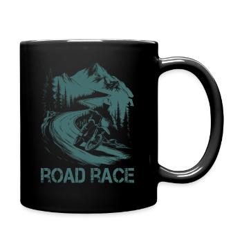 Motorrad Motocross Motorsport Road Race - Tasse einfarbig - Schwarz - Rechts
