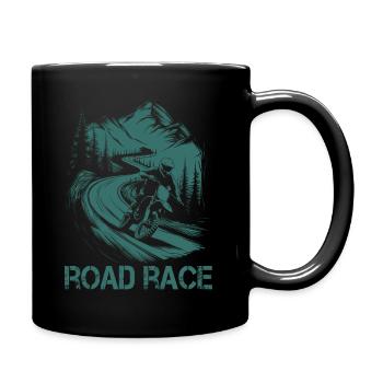 Motorrad Motocross Motorsport Road Race - Tasse einfarbig - Schwarz - Rechts