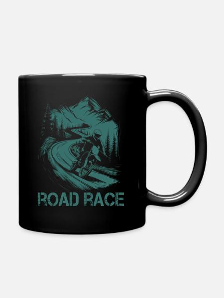 Motorrad Motocross Motorsport Road Race - Tasse einfarbig - Schwarz