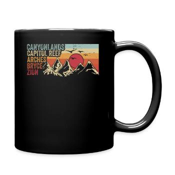 Explorez les montagnes des parcs nationaux de l’Utah - Mug uni - noir - Droite