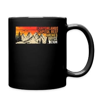 Explorez les montagnes des parcs nationaux de l’Utah - Mug uni - noir - Droite