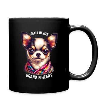 Chihuahua Small In Size Grand In Heart - Full Colour Mug - black - Right