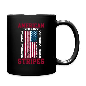 American Veterans: The True Stars And Stripes. - Full Colour Mug - black - Right
