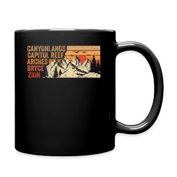 Explorez les montagnes des parcs nationaux de l’Utah - Mug uni - noir - Droite