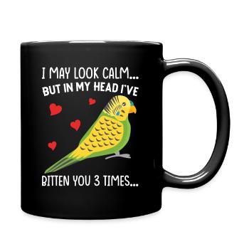 Perruche ondulée, ami à plumes, observation des oiseaux - Mug uni - noir - Droite
