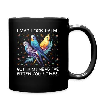 Perruche ondulée, ami à plumes, observation des oiseaux - Mug uni - noir - Droite
