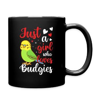 Perruche ondulée, ami à plumes, observation des oiseaux - Mug uni - noir - Droite
