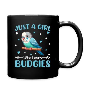 Perruche ondulée, ami à plumes, observation des oiseaux - Mug uni - noir - Droite
