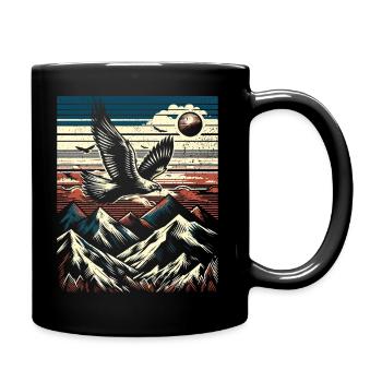 Fauconnerie Vintage rétro - Idées cadeaux volantes - Mug uni - noir - Droite