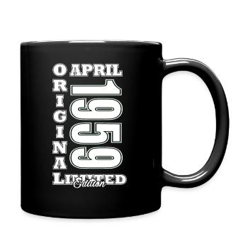April 1959 Geburtstag April 1959 Retro - Tasse einfarbig - Schwarz - Rechts