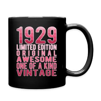 Limited Edition Since 1929 Birthday Vintage 1929 - Full Colour Mug - black - Right