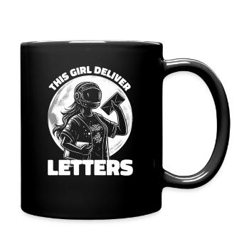 Cette fille livre des lettres - Postman Design - Mug uni - noir - Droite