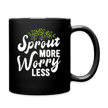 Urban Gardener Männer Frauen Microgreens - Tasse einfarbig - Schwarz - Rechts