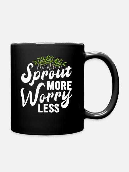 Urban Gardener Männer Frauen Microgreens - Tasse einfarbig - Schwarz