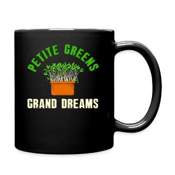 Urban Gardener Männer Frauen Microgreens - Tasse einfarbig - Schwarz - Rechts