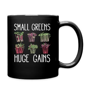 Urban Gardener Männer Frauen Microgreens - Tasse einfarbig - Schwarz - Rechts