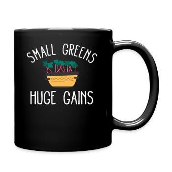 Urban Gardener Männer Frauen Microgreens - Tasse einfarbig - Schwarz - Rechts