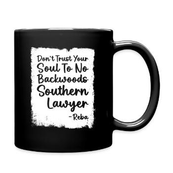 Do not trust a lawyer from the south - Full Colour Mug - black - Right