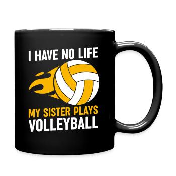 Volleyball Sister Volleyball Siblings - Full Colour Mug - black - Right
