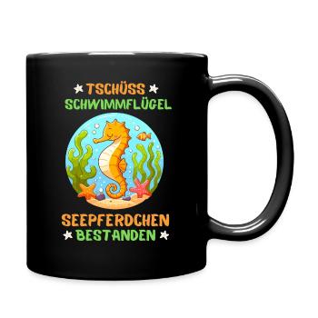 Hippocampe Natation Ailes D’eau Vacances À La Mer - Mug uni - noir - Droite