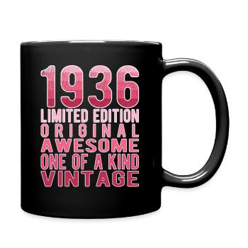 Edition limitée depuis 1936 Anniversaire Millésime 1936 - Mug uni - noir - Droite
