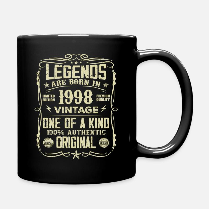 Fabriqué En 1998 Vintage Cadeau Anniversaire 1998 - Mug uni - noir