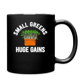 Urban Gardener Männer Frauen Microgreens - Tasse einfarbig - Schwarz - Rechts