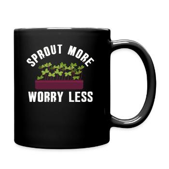 Urban Gardener Männer Frauen Microgreens - Tasse einfarbig - Schwarz - Rechts